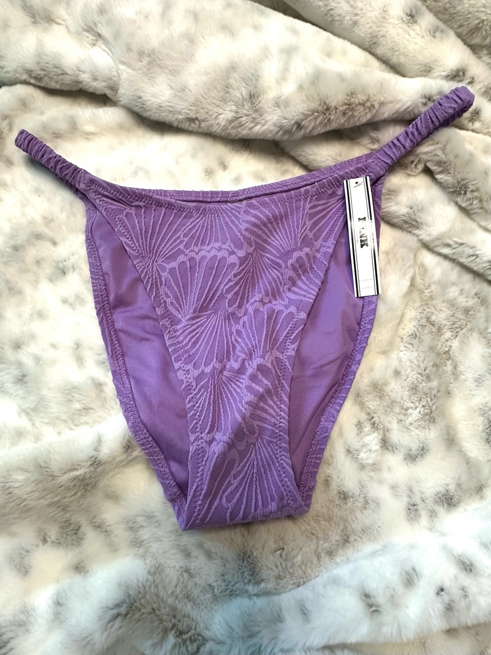 PINK Victoria's Secret Lilac Shell-Pattern Bikini Bottom